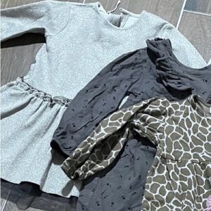 Zara Kids Dress Collection - Cream, Gray, Brown, Pink